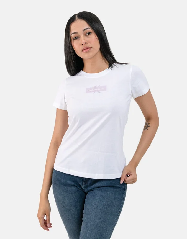Calvin Klein J223625 Faded Monologo Slim Tee White Front Pockets Side Pockets Patch Pockets Calvin Klein J223625 Faded Monologo Slim Tee White Front Pockets Side Pockets Patch Pockets