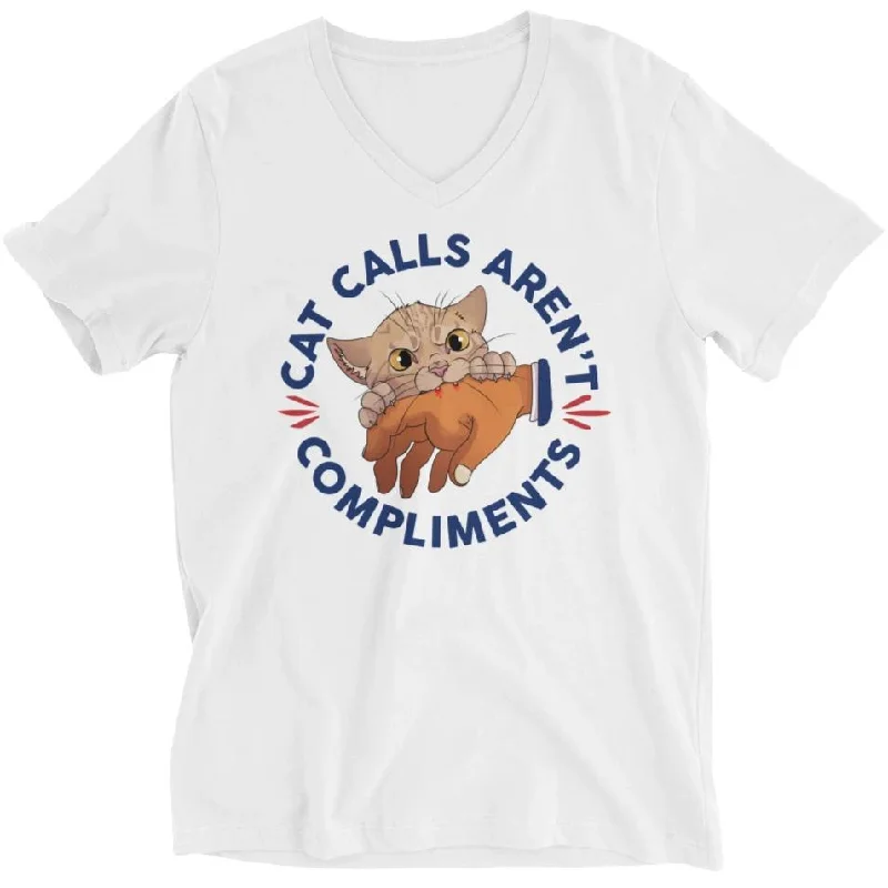 Cat Calls Aren't Compliments -- Unisex T-Shirt Striped Floral Plaid