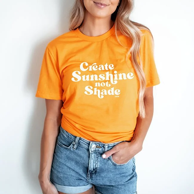 Create Sunshine Not Shade Lightweight Tee Chenille Brocade Lace