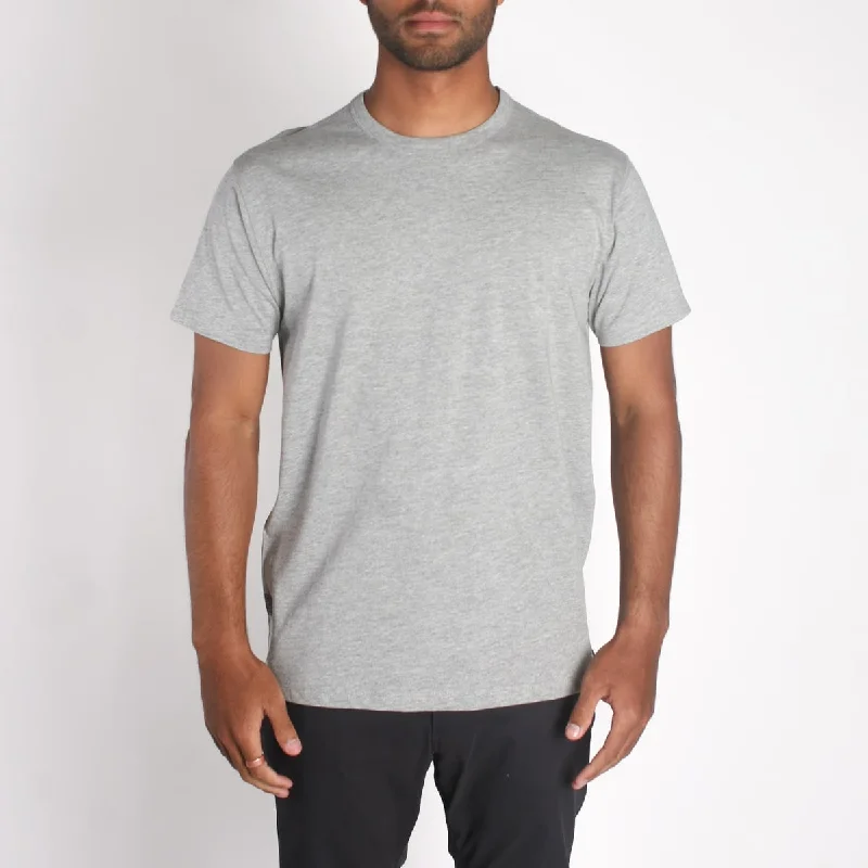 Density Premium T-Shirt Heather Grey Silk Blend Satin Velvet