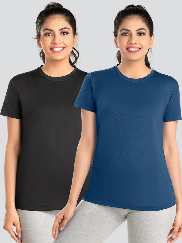 Dermawear Active T-Shirt TD-904 (Pack of 2) Graphic Embroidered Appliqued