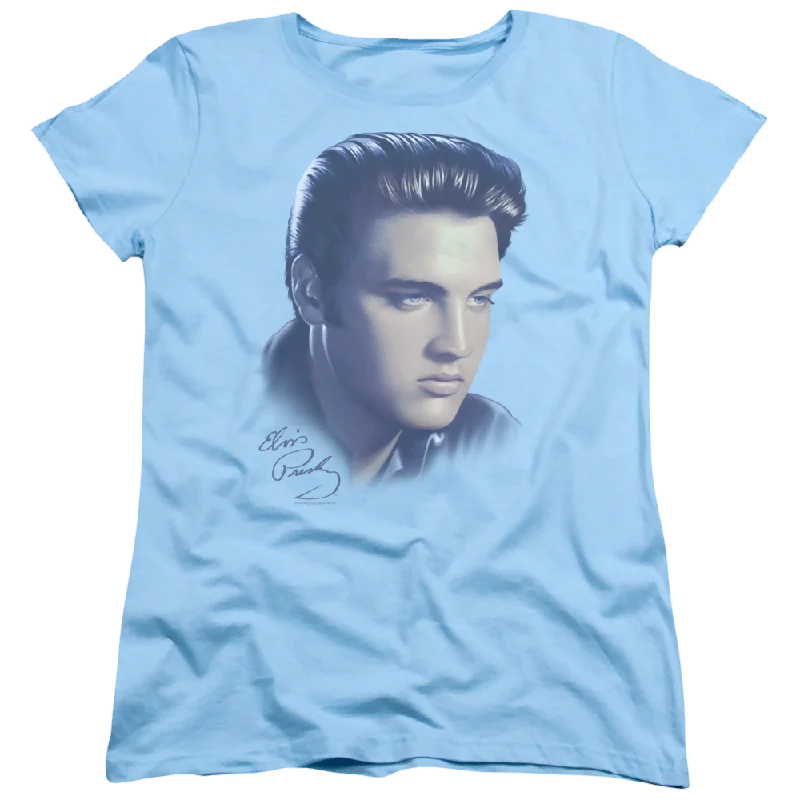 Elvis Presley Big Portrait - Women's T-Shirt Chenille Blend Fleece Blend Nylon Blend