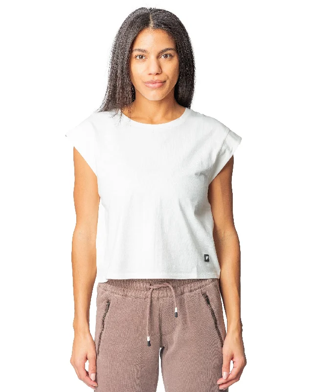 Eternal Women's Cropped Tee Collared Crew Neck Turtle Neck