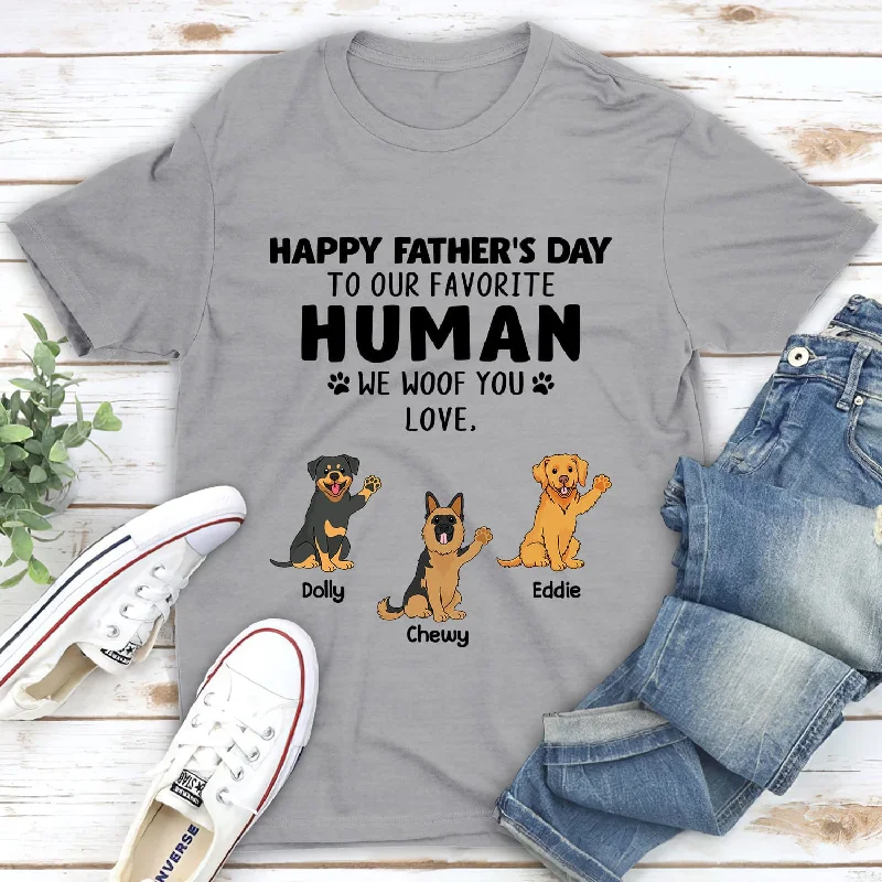 Favorite Human - Personalized Custom Unisex T-shirt Oversized T-Shirt Spandex breathable