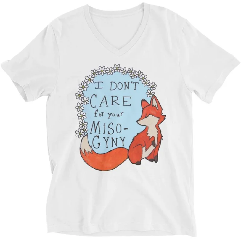 Feminist Fox Doesn't Care For Your Misogyny -- Unisex T-Shirt Chenille Brocade Lace