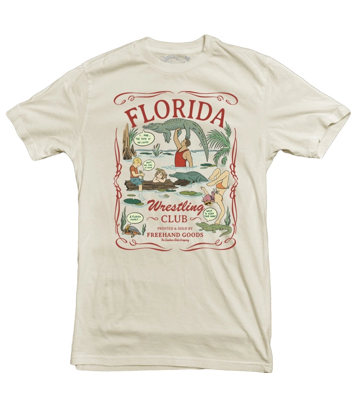 Florida Wrestling Club Unisex T-Shirt NEW DESIGN Hooded Caped Shawl Collar
