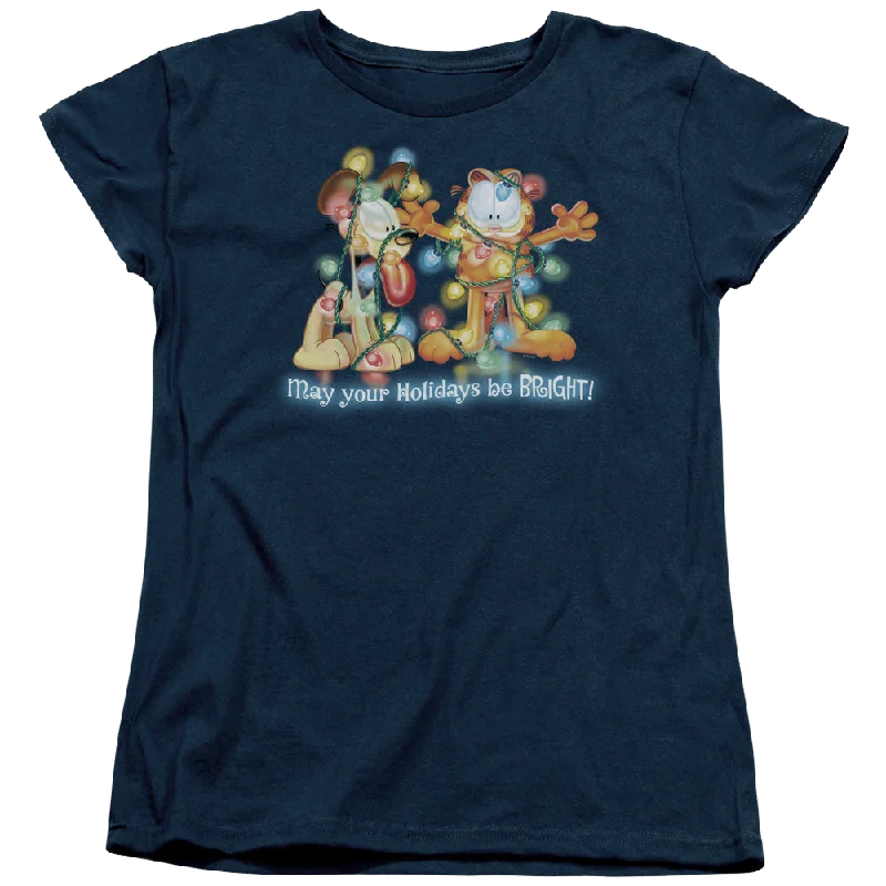 Garfield Bright Holidays - Women's T-Shirt Plaid T-Shirt Polka Dot Checkered