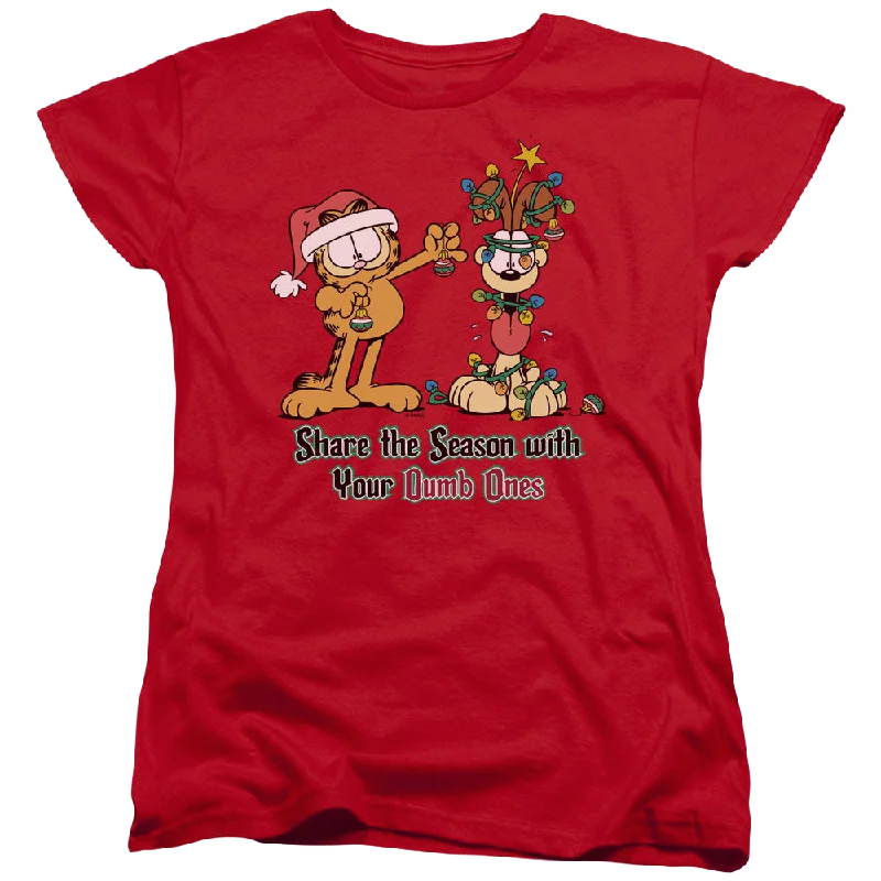 Garfield Share The Season - Women's T-Shirt Houndstooth Herringbone Solid