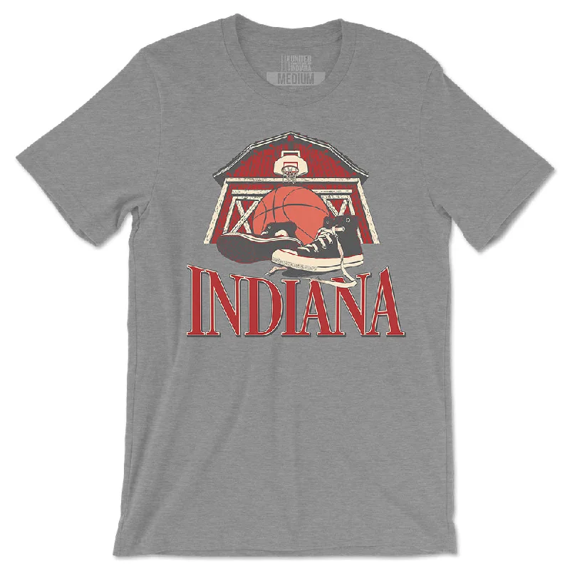 Heartland Hoops Tee V-Neck T-Shirt Long Sleeve Cotton