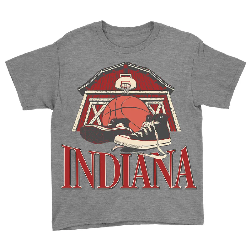 Heartland Hoops Youth Tee Front Pockets Side Pockets Patch Pockets