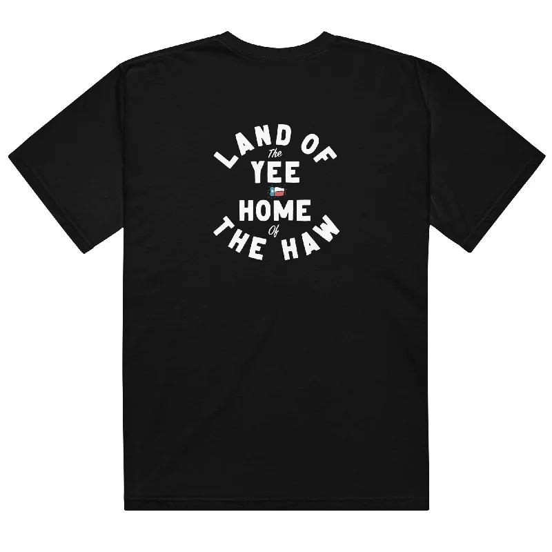 Land of the Yee Home of the Haw Comfort Color T-shirt Houndstooth Herringbone Solid