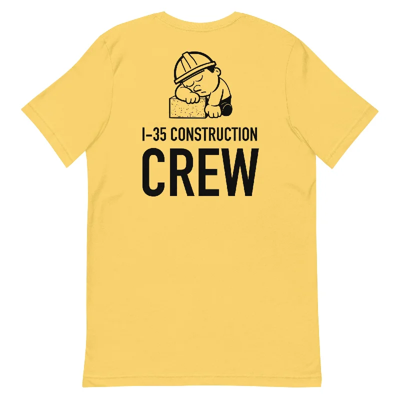 I-35 Construction Crew T-Shirt Graphic T-Shirt Round Neck Polyester