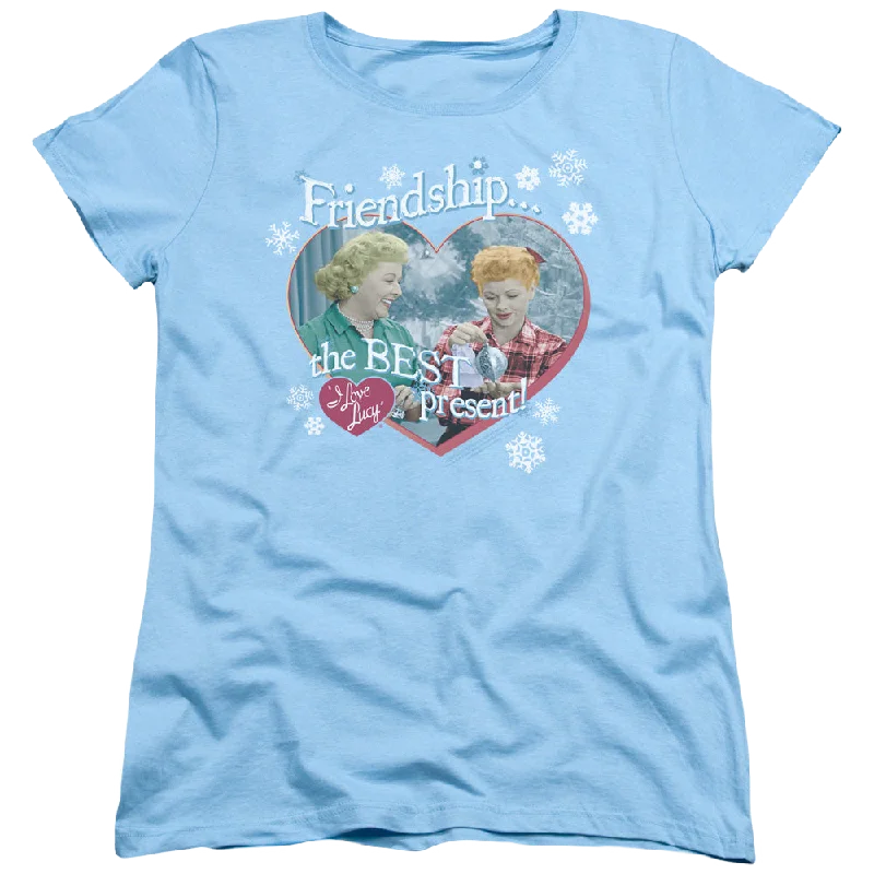 I Love Lucy The Best Present - Women's T-Shirt Asymmetrical Pockets Print