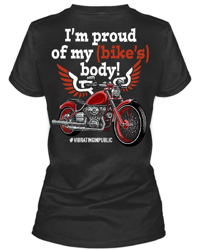 I'm Proud of my Bike's Body T-Shirt Rayon Velvet Corduroy