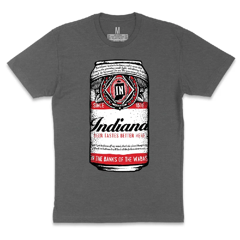 Indiana Beer Can Tee Anti-Pilling Machine Wash Handmade