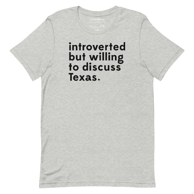 Introverted but Willing to Discuss Texas T-shirt Plaid T-Shirt Polka Dot Checkered