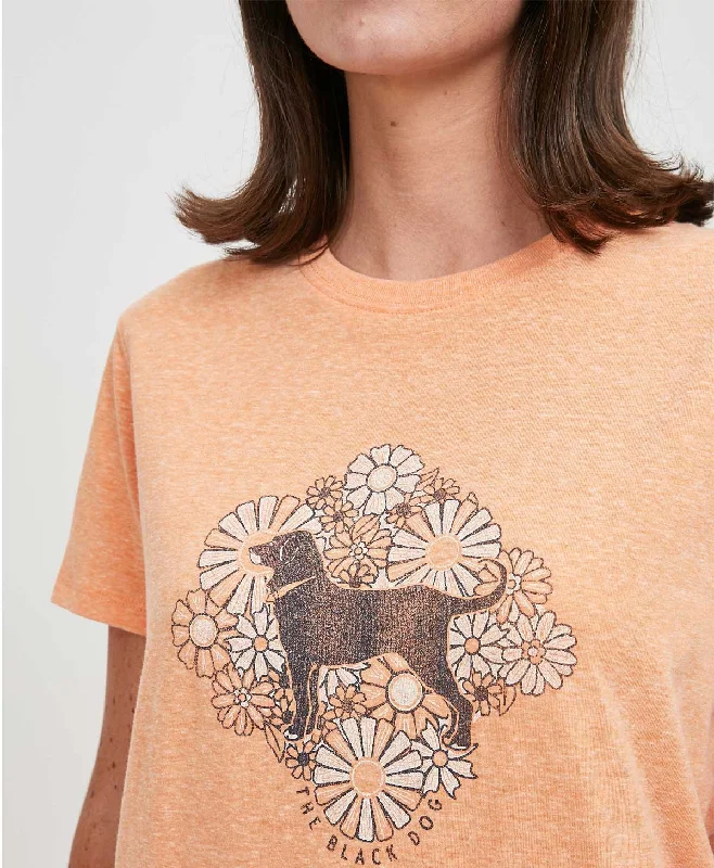 Ladies Petal Power Shortsleeve Tee Graphic T-Shirt Round Neck Polyester