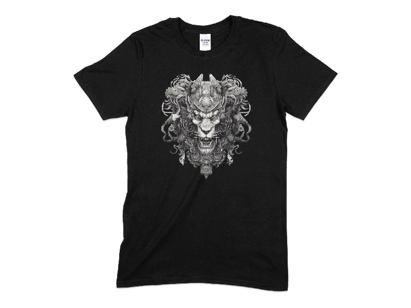 Lion Skull Unisex T-Shirt Basic T-Shirt Crew Neck Short Sleeve