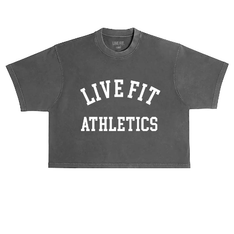 Livefit Athletics Crop Tee - Shadow Casual Formal Business