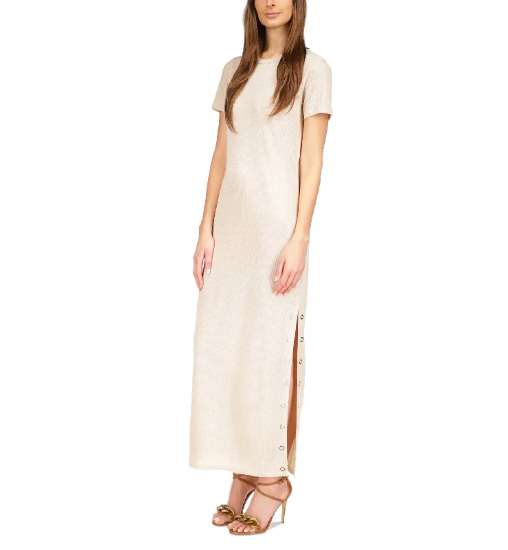 Michael Michael Kors Womens Ribbed T-Shirt Dress Plaid T-Shirt Polka Dot Checkered
