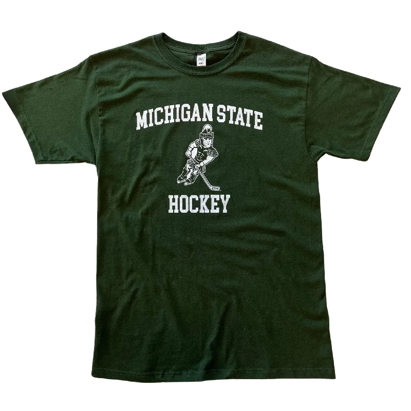 Michigan State Hockey Sparty T-shirt Cozy Warm Stylish