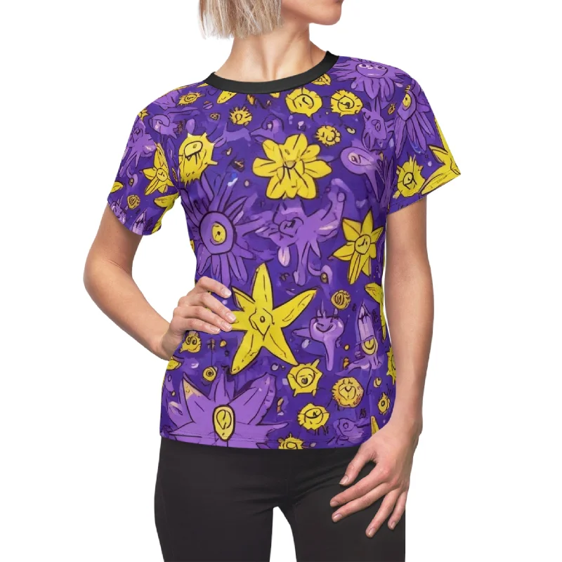 OceanStar (BKS) ? Women's Cut & Sew Tee V-Neck T-Shirt Long Sleeve Cotton