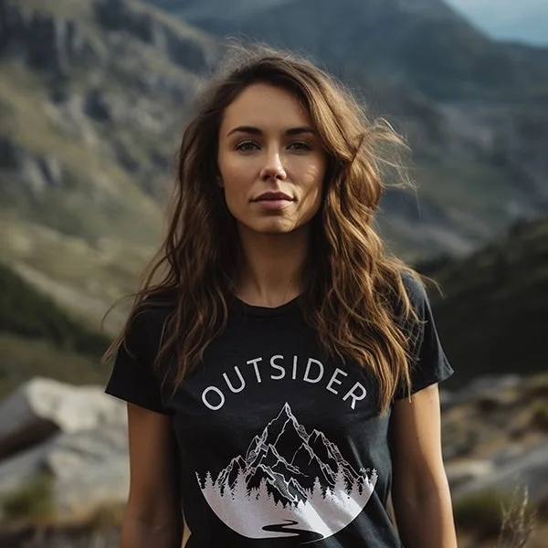 Outsider Lightweight Tee Collared T-Shirt Boat Neck A-Line