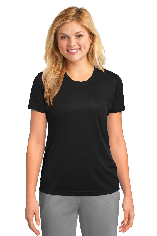 Port & Company Ladies Performance Tee LPC380 Jet Black Knit Fabric Woven Fabric Fleece Fabric