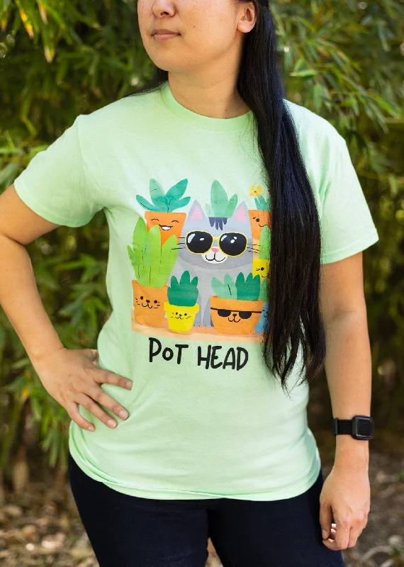 Pot Head T-Shirts Faux Fur Fabric Real Fur Fabric Shearling Fabric