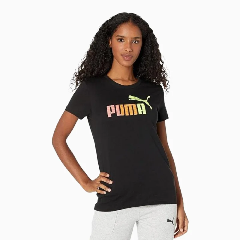 Women's Crew Neck T-Shirt Lace Blend Ribbed Blend Corduroy Blend