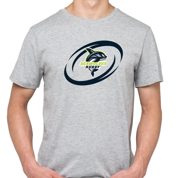 Seattle Seawolves Rugby Ball Logo T-Shirt Sequined Glittery Shiny