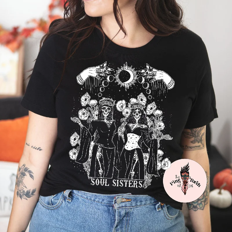 SOUL SISTERS // BLACK UNISEX TEE Lace Blend Ribbed Blend Corduroy Blend