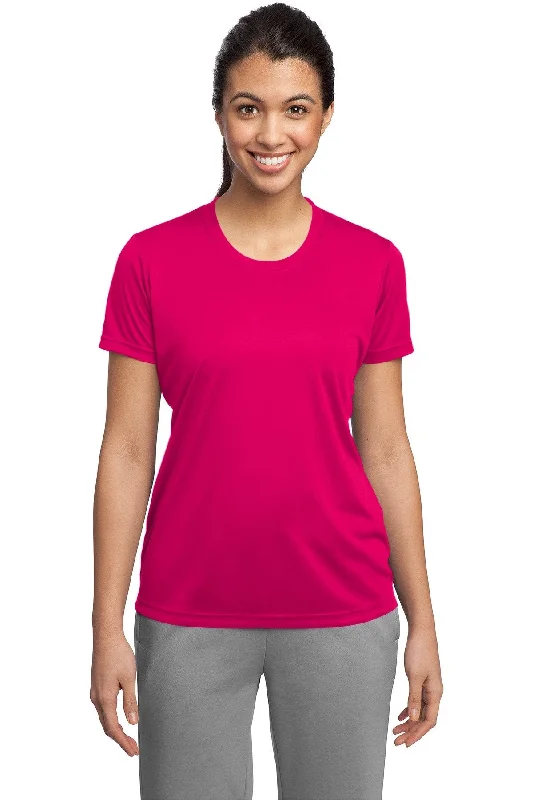 Sport-Tek Ladies PosiCharge Competitor Tee LST350 Pink Raspberry Hooded Caped Shawl Collar