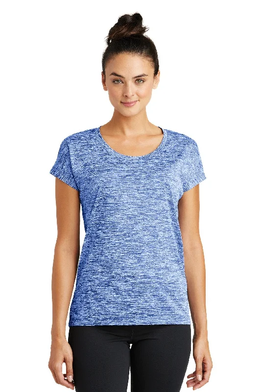 Sport-Tek Ladies PosiCharge Electric Heather Sporty Tee LST390 True Royal Electric Casual Formal Business