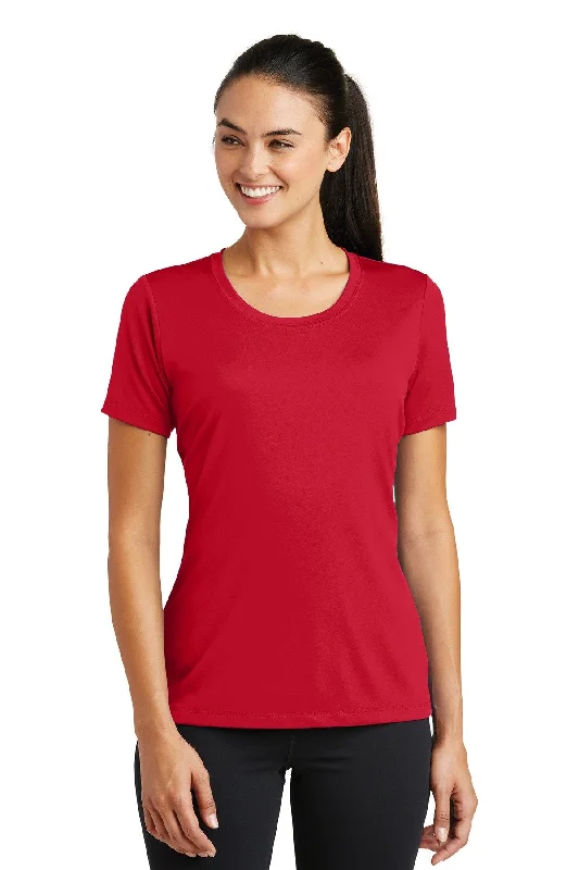 Sport-Tek Ladies PosiCharge Tough Tee LST320 Deep Red Chenille Blend Fleece Blend Nylon Blend