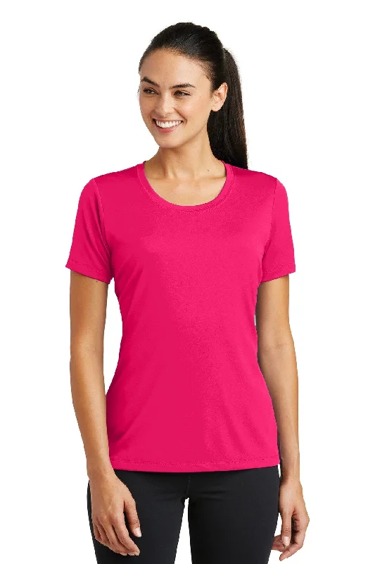 Sport-Tek Ladies PosiCharge Tough Tee LST320 Pink Raspberry Satin Fabric Silk Fabric Chiffon Fabric