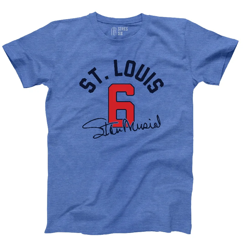 Stan Musial Signature Unisex Short Sleeve T-Shirt Graphic Embroidered Appliqued