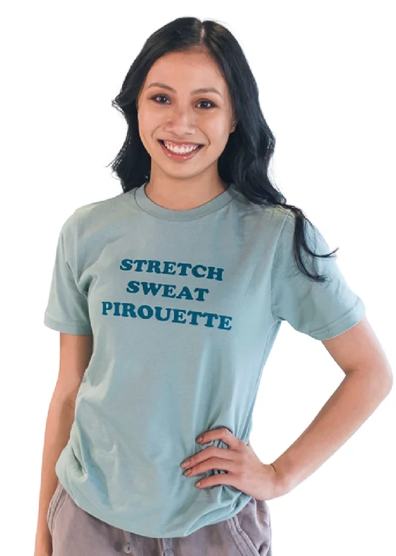 "Stretch Sweat Pirouette" Unisex Tee Hooded Caped Shawl Collar