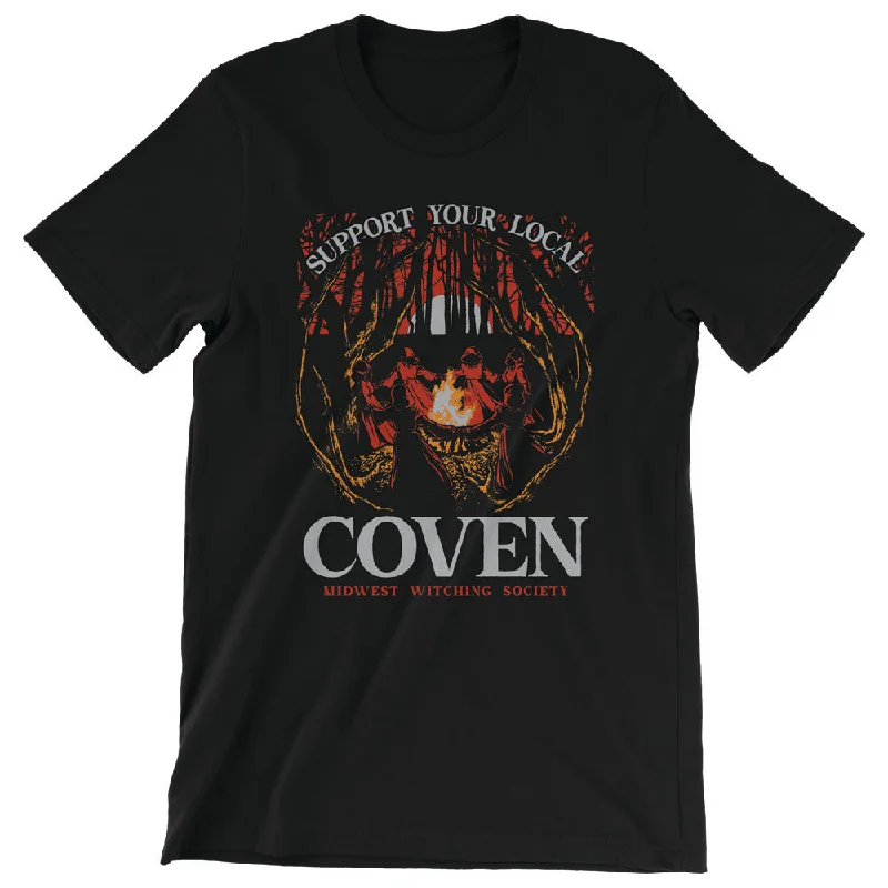 Support Your Local Coven Tee Graphic T-Shirt Round Neck Polyester