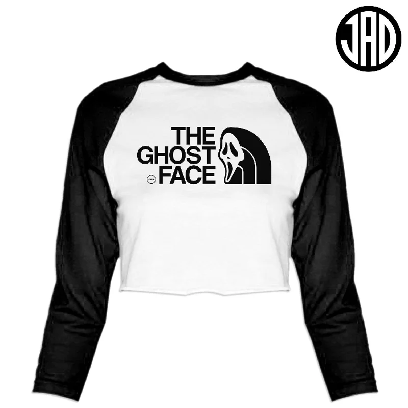 TGF - Women's Cropped Baseball Tee Mesh Canvas Denim