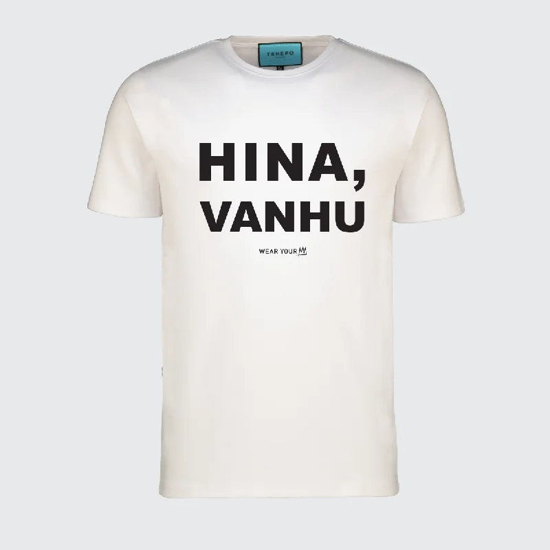 TSHEPO, HINA, VANHU T-SHIRT, WHITE Chenille Brocade Lace