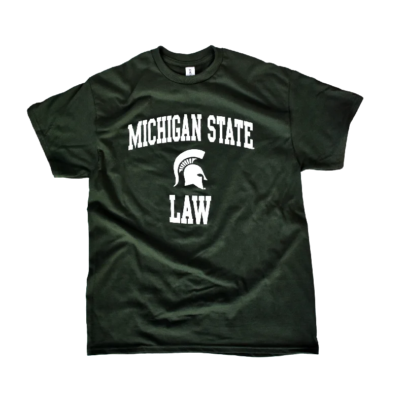 Michigan State College of Law T-Shirt Real Fur Shearling Chenille