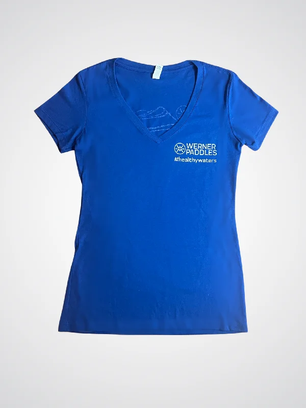 Women's 100% Cotton Healthy Waters T-Shirt Mesh Blend Leather Blend Suede Blend