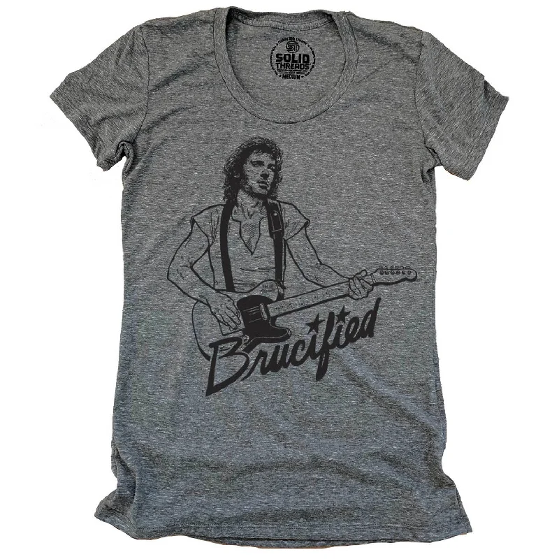 Women's Brucified T-shirt Welt Pockets Slit Pockets Flap Pockets