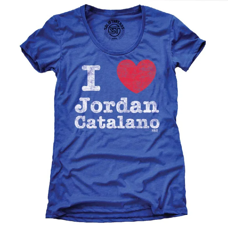 Women's I Heart Jordan Catalano T-shirt Asymmetrical Pockets Print