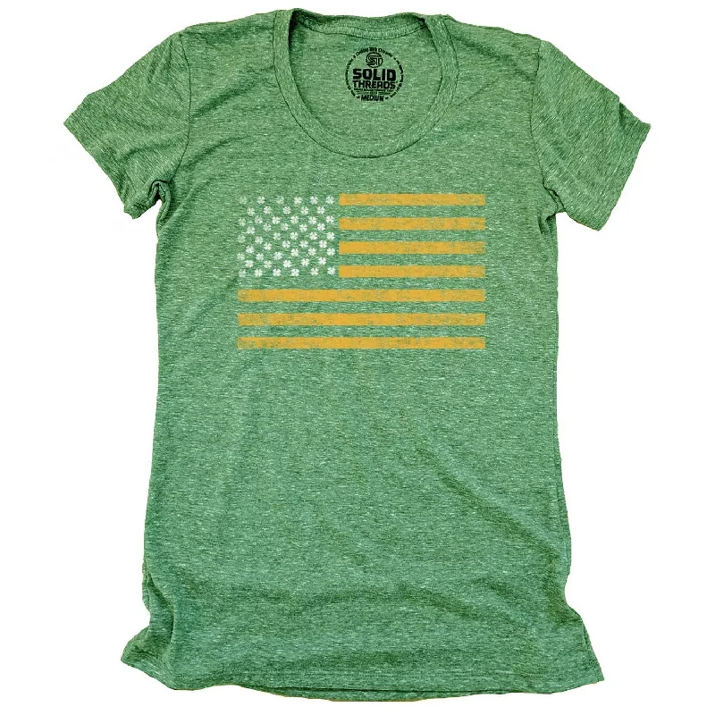 Women's Irish American T-shirt Chenille Blend Fleece Blend Nylon Blend