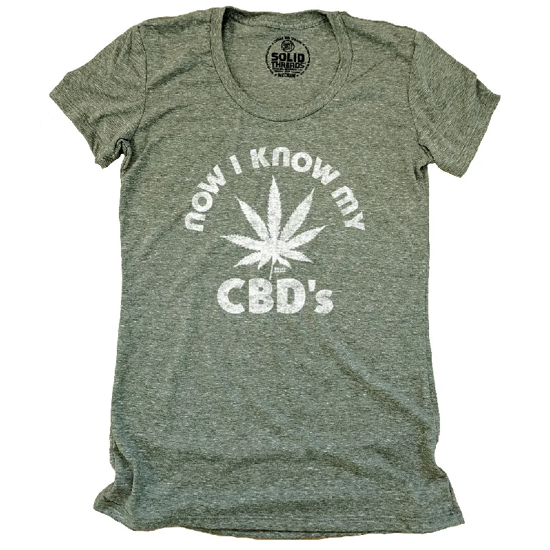 Women's Now I Know My CBD's T-shirt Jersey Fabric Tulle Fabric Batik Fabric