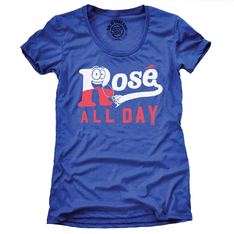 Women's Rose All Day T-shirt Solid Color Striped Floral