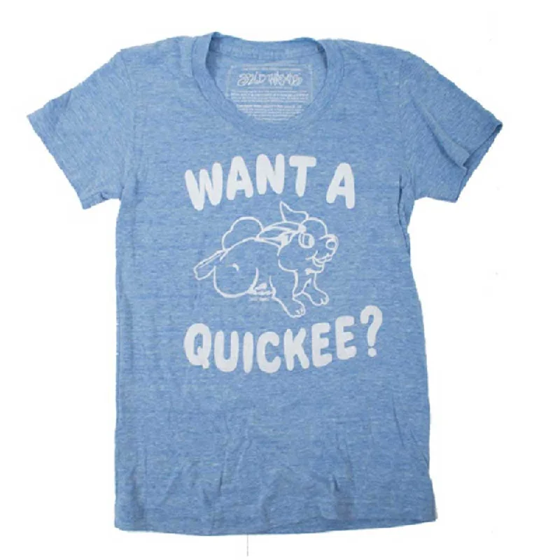 Women's Want A Quickee Crewneck T-shirt Hooded Caped Shawl Collar