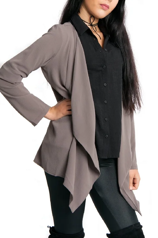 Waterfall Chiffon Duster Jacket Appliqued Jacket Beaded Jacket Sequined Jacket